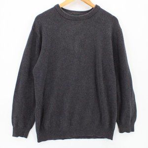 Natural Wear Knit Sweater Mens Gray Pullover Long Sleeve Comfortable Medium M